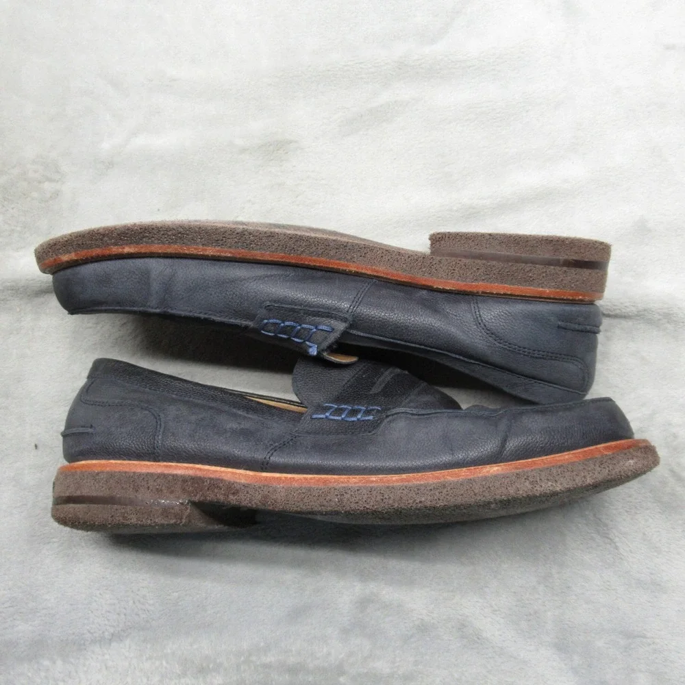 Donald Pliner Shoes Mens‎ Blue 10.5 M Landry Leather Penny Loafers Dress Formal